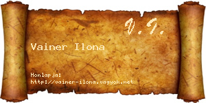 Vainer Ilona névjegykártya